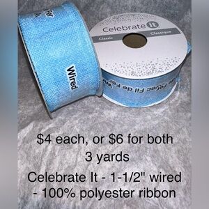 1-1/2" Wired Edge Ribbon